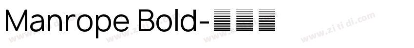 Manrope Bold字体转换